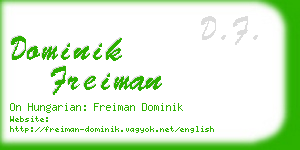 dominik freiman business card